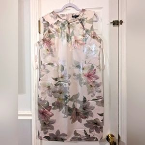 Glamour floral knee length sheath dress, size 16